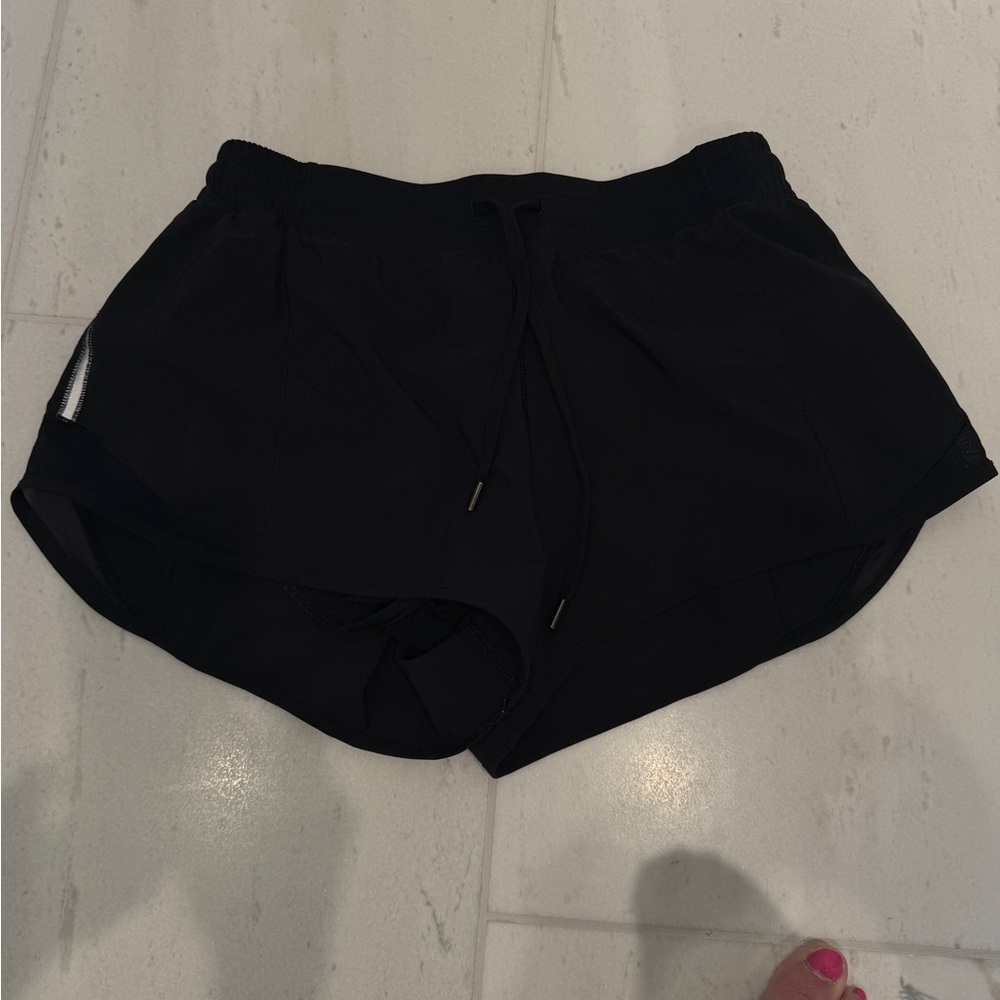 CRZ YOGA Black Women's Athletic Shorts with Drawstring